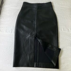 Midi Aritzia Babaton Faux Leather Skirt